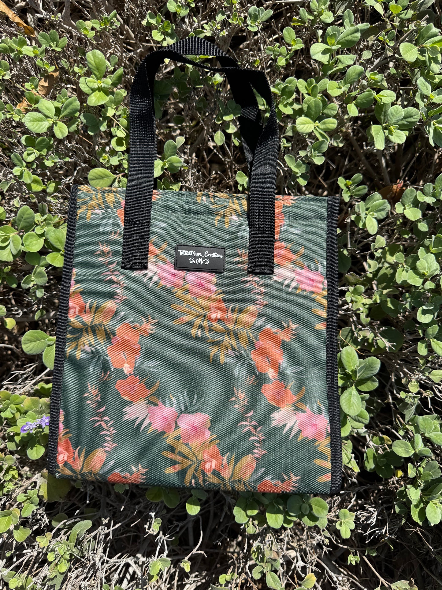 Green Hibiscus Lunch Bag - Small