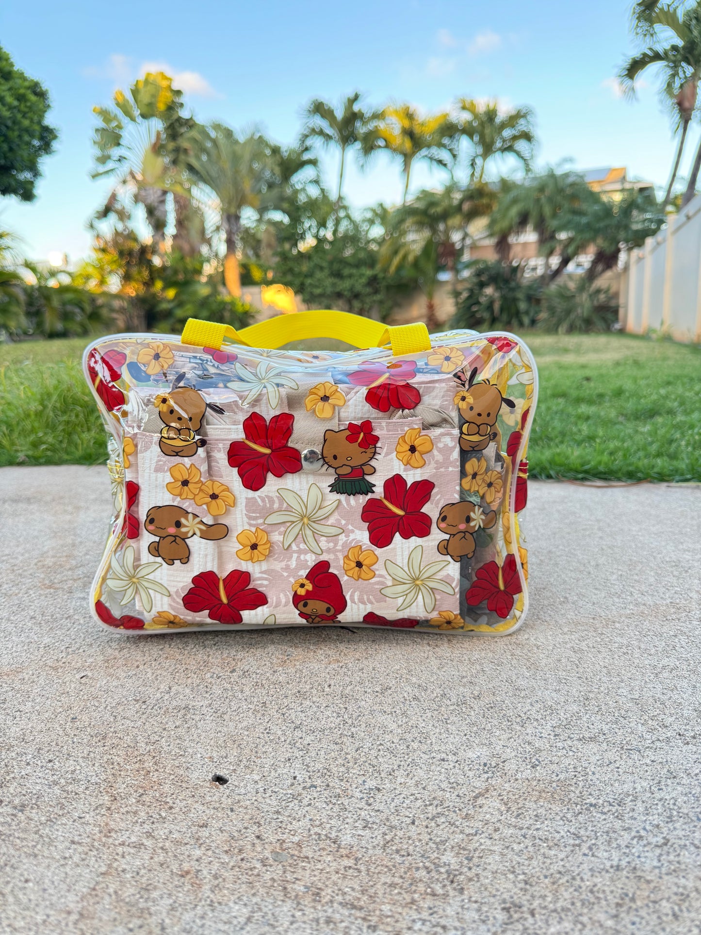 Clear bag Tan Sanrio Collab with Hekili Designs