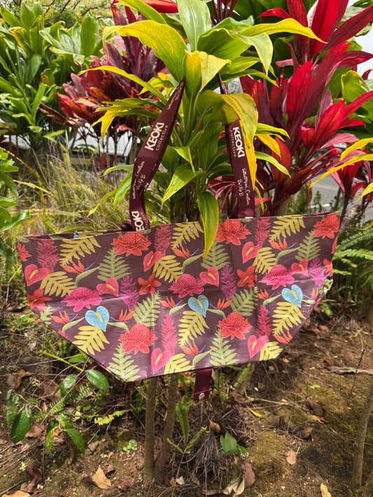 Bebeh Bag Maroon Bloom Collab with Keoki Collective