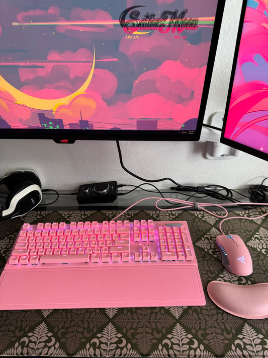 XL Desk Mat Olive Fern Quilt