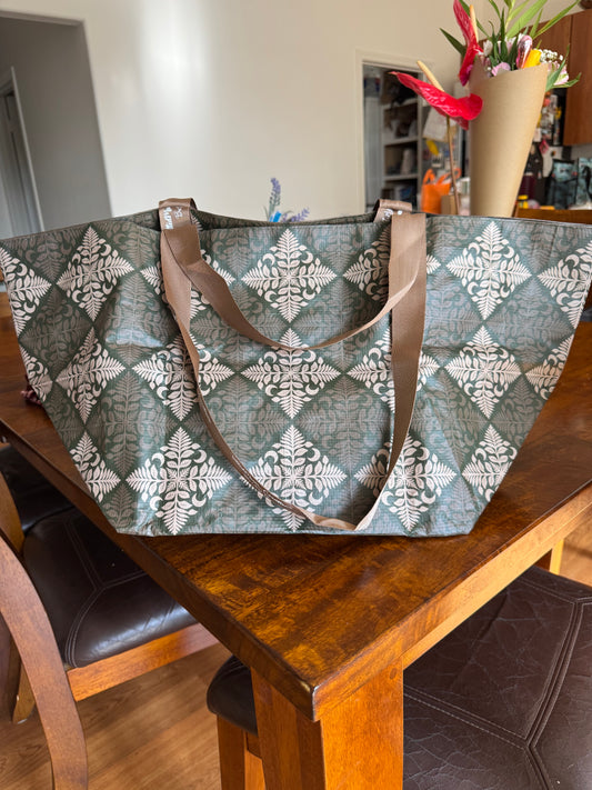 Bebeh Bag Olive Green Fern Quilt