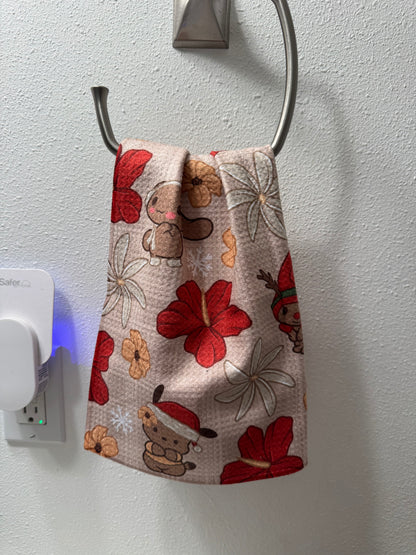 Tan Sanrio Christmas Towel - Collab with shop.reiko