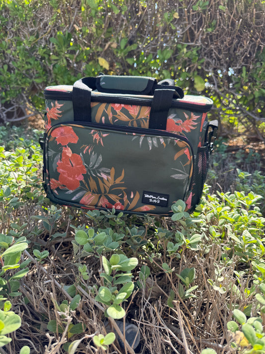Green Hibiscus Lunch Cooler Bag XL