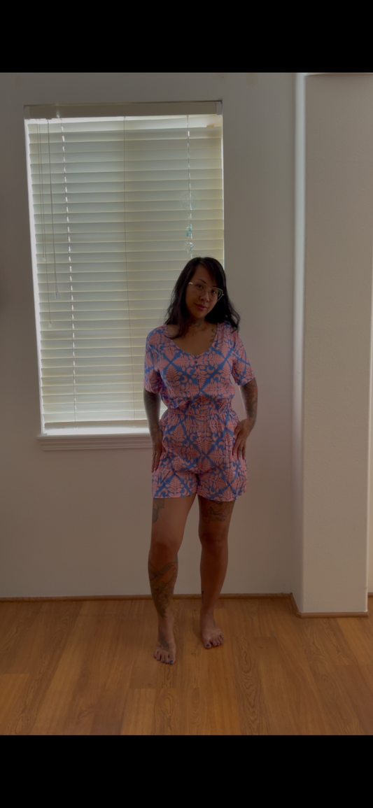 Cotton Candy Quilt Romper