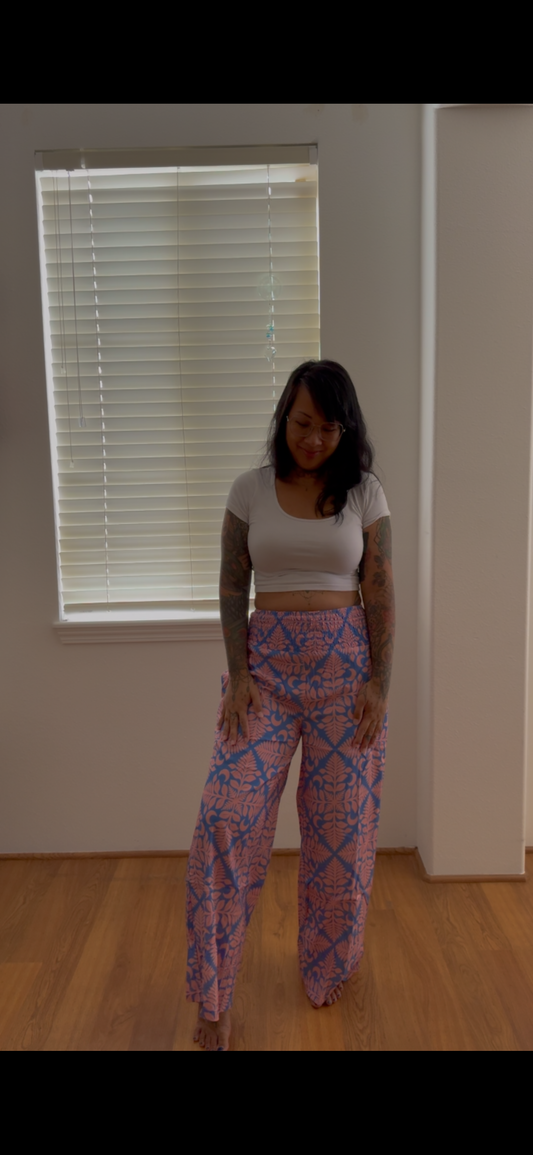 Cotton candy Quilt Flowy Pants