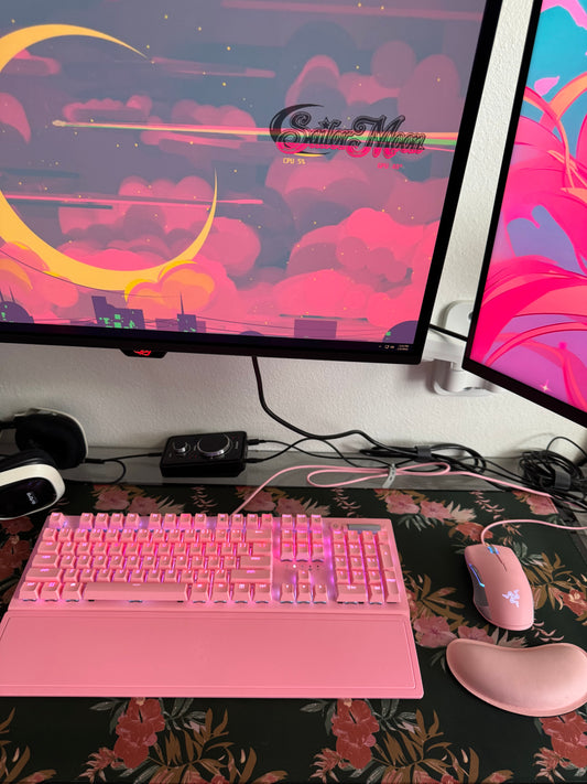 XL Desk Mat Dark Green Floral