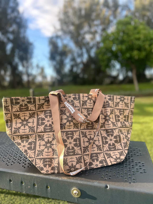 Bebeh Bag Brown Kuiki Collab with Anuenue Palaka