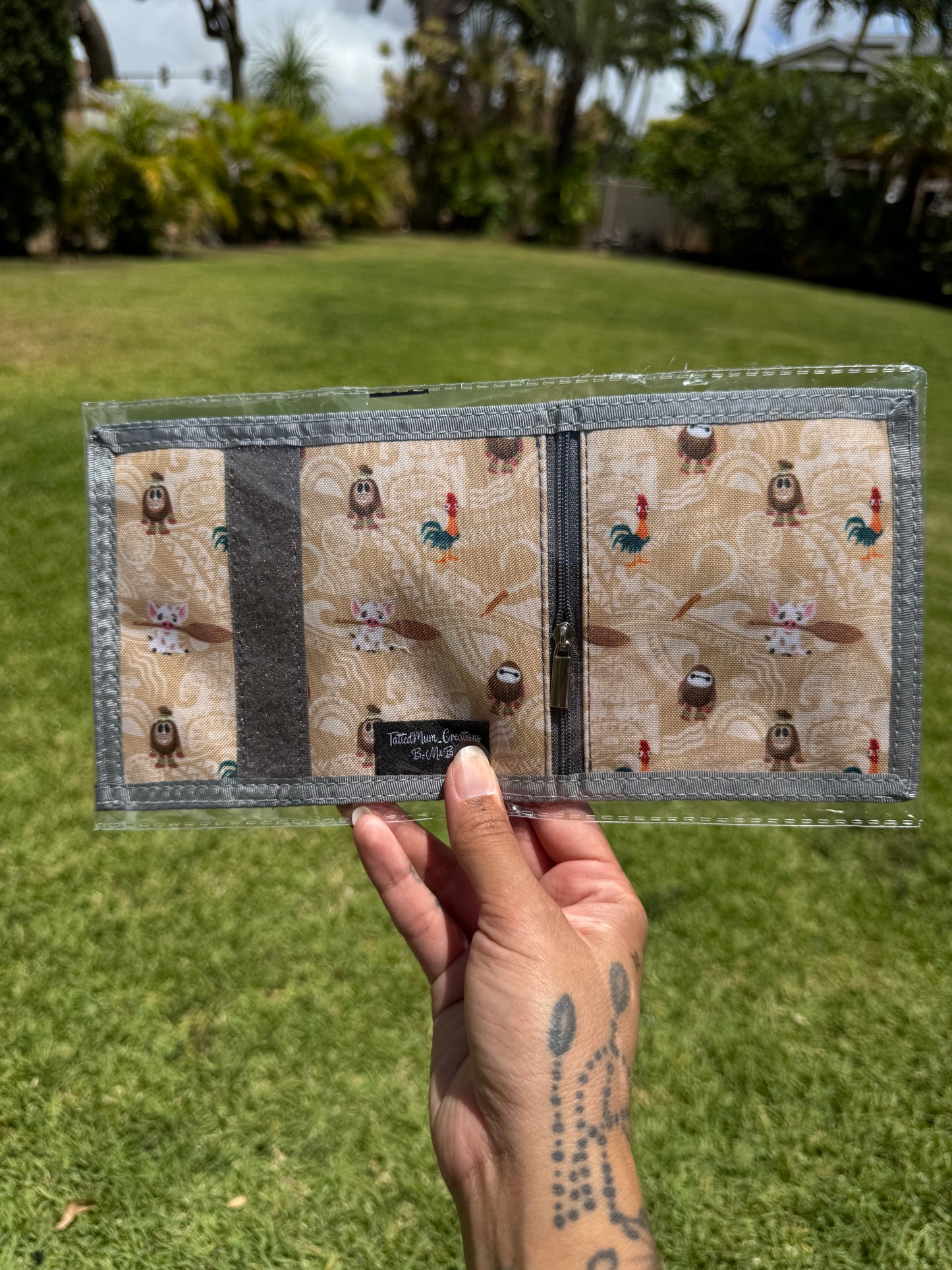 Kids Velcro Wallet - Tan Maui Tattoos